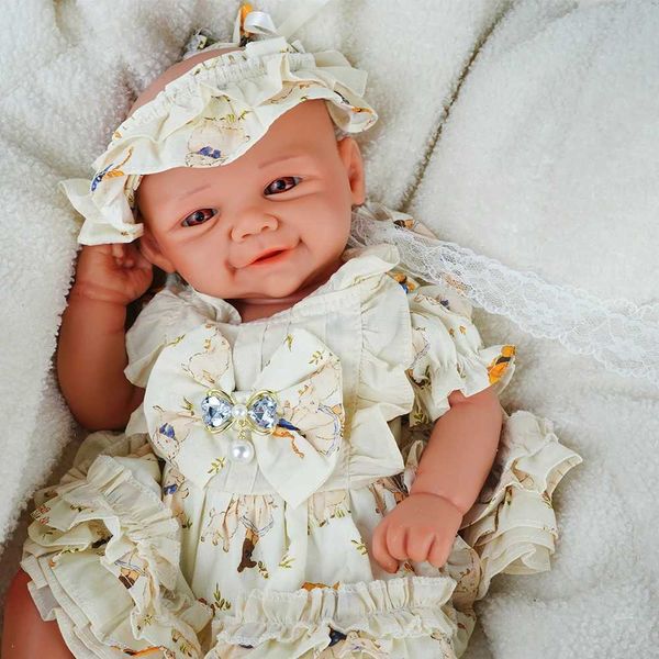 Waterproof Weighted Baby Girl 189 Lifelike Full Body Silicone Reborn Dolls Soft Handmade Newborn Dolls for Collector Gift L260610HCLL