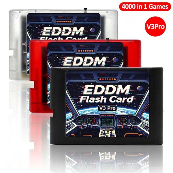 EDMD 4000 in 1 Game Card Multicart With 4GB TF Card Plug Play For SEGA Genesis Mega Drive Master System Game Console T260608