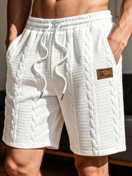 Stay Cool and Stylish: Men's Breathable White Casual Shorts
