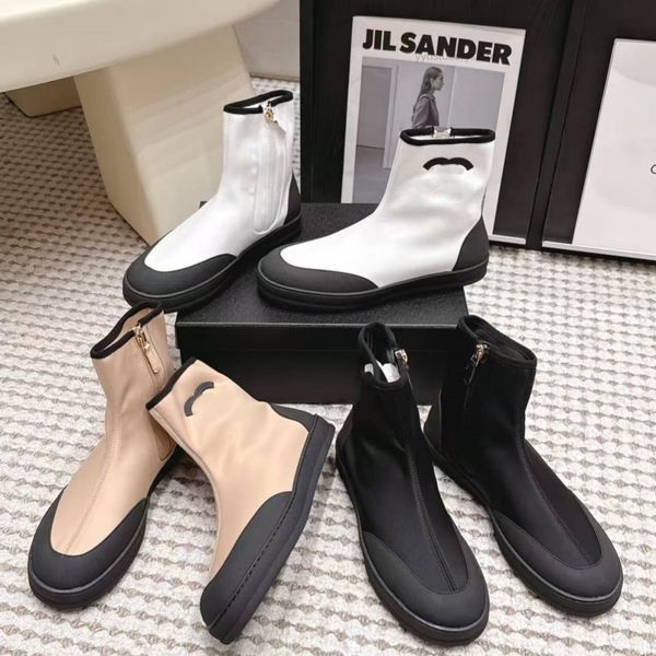 Paris designer Boots luxury ladies stretch cc platform Martin motorcycle Ankle