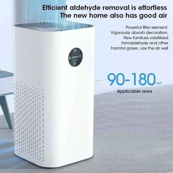 HEPA Air Purifier 180m² Formaldehyde Negative Ion Odor Eliminator Pet Hair Dust Removal for Home Office Bedroom