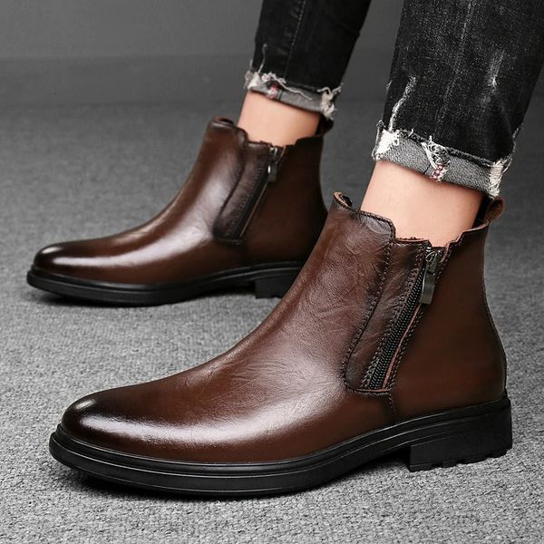 Genuine Leather Chelsea Mens Boots