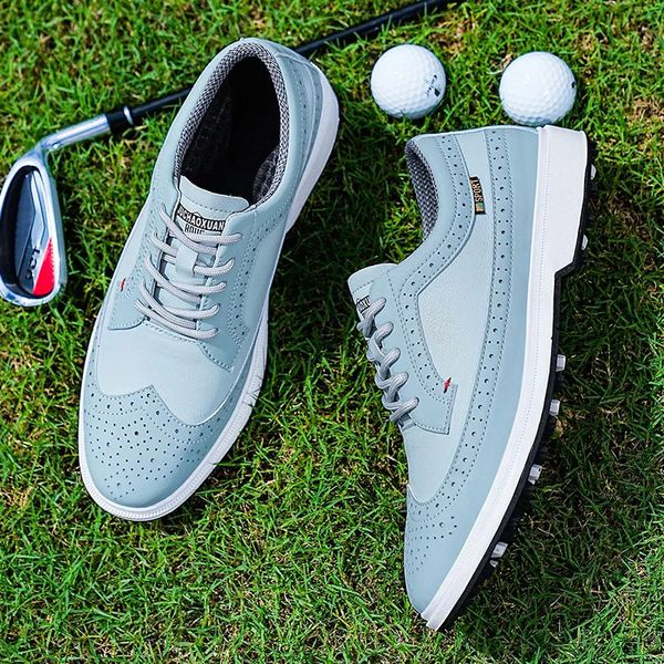 Professional Golf Shoes Men High-Quality Leather Breathable Sports Competition Training Plus Size 39-47 260615
