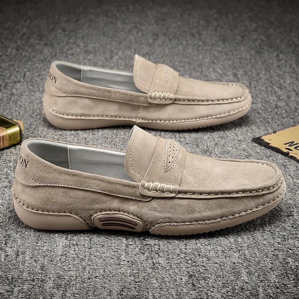 Step Up Your Style: Men's Genuine Leather Slip-On Loafers