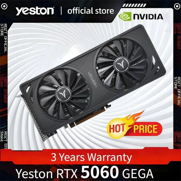 New NVIDIA GPU Yeston GeForce RTX 5060 GPU 8G GDDR7 DLSS4 Graphics Card Gaming Office AI Desktop Computer Accessories