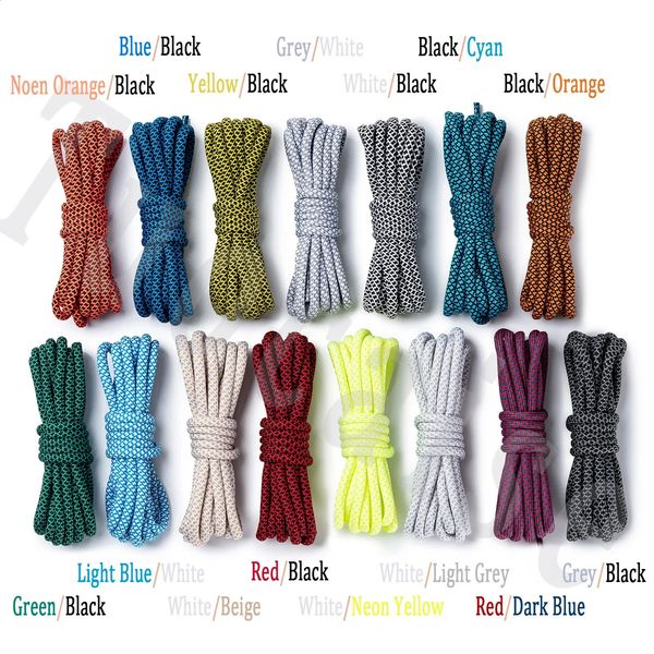 5MM Round Shoe Laces High Quality Durable TwoTone Mixed Color for Sport Shoelaces Rope 1 Pair 90120150180cm 260616