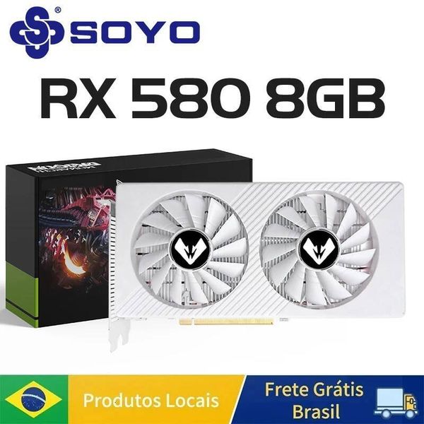 SOYO AMD Radeon RX580 8G Graphics Card GDDR5 Video Card HDMI DP DVI PCIE30x16 Gaming GPU RX 580 Cards Computer components
