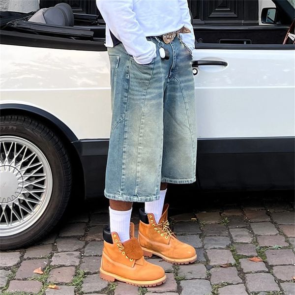 Men’s Baggy Denim Carpenter Shorts