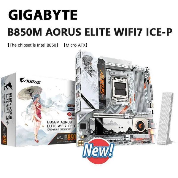 GIGABYTE B850M AORUS ELITE WIFI7 ICE-P Micro ATX Motherboard AMD B850 Ryzen 9000 8000 7000 Series CPU New Motherboard Socket AM5