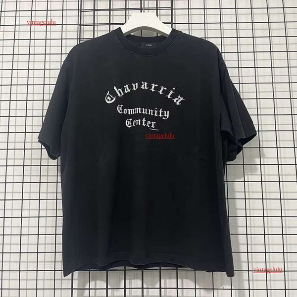 Best Quality Cotton Loose Washed Black Tee Letters Print T Shirt Summer T Shirt Men Women Graphic T Shirt Men Designer