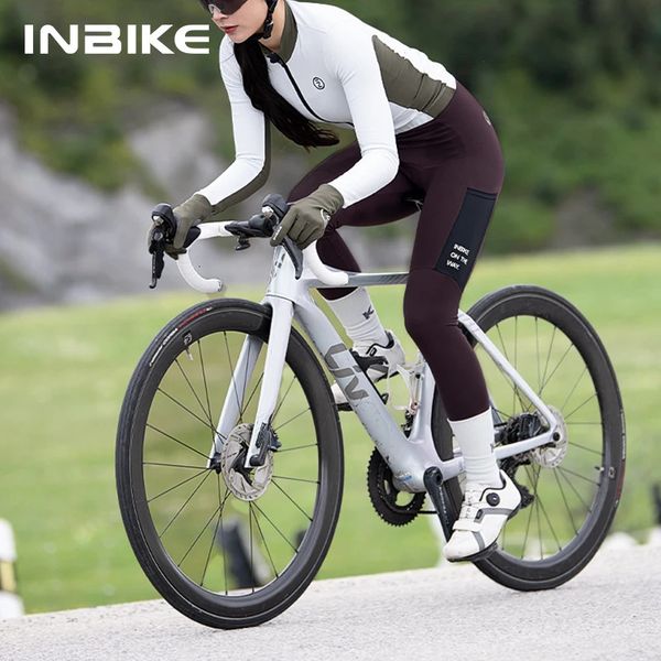 INBIKE Winter Womens Cycling Bib Pants Fleece Warm Mountain Bike Gel Padded Outdoor 260617BJ
