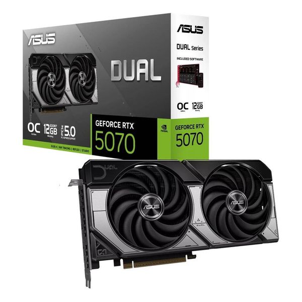 ASUS Dual GeForce RTX 5070 O12G 12GB GDDR7 OC Edition PCIe 50 Graphics Card