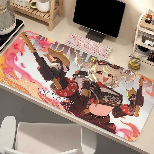 Computer PC Kawaii Mouse Pad Gaming Accessories Mousepad Burnice White ZZZ Keyboard Pad Zenless Zone Zero Anime Girl Desktop Mat D260618