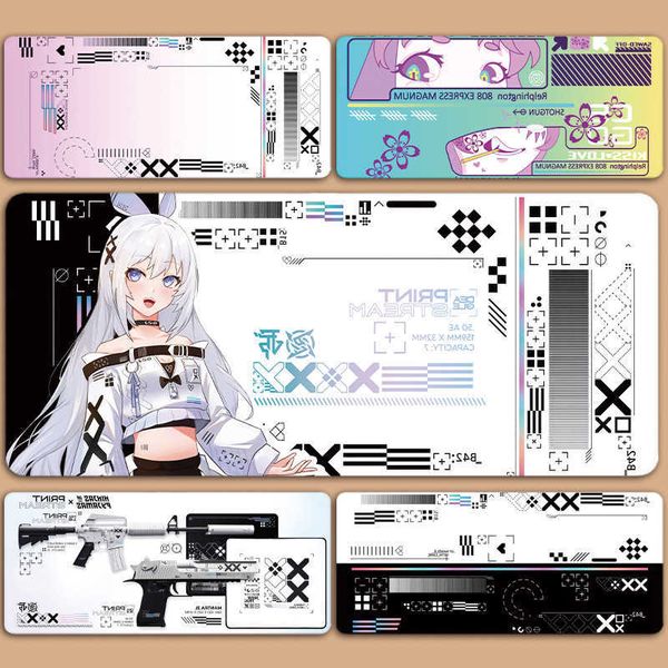 Large XXL Mousepad Keyboard Pad CS GO Print Stream Design Counter Strike Gaming Mouse Pad Anime Girl Gamer Kawaii Desk Mat Pink D260618