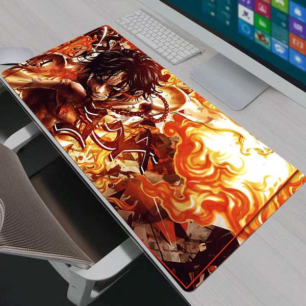 Piece One Portgas D Ace Mouse Pad Rubber Table Large Gamer Xxl Desk Mat Computer Keyboard Gaming Accessories Carpet Mousepad C260729