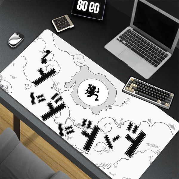 Pad Keyboard Laptop HD Print Anime Luffy Mouse Pad Black And White One Piece Desk Mat PC Gamer Rug Office Carpet Home Table Pad D260618Z260720