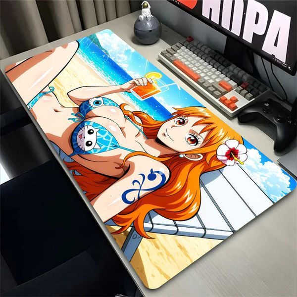 Pad Mouse PC Accessories Non Slip Rubber Mousepad Laptop Gamer Keyboard Pad Office One Piece Nami Computer Gaming Desk Mouse Mat D260618