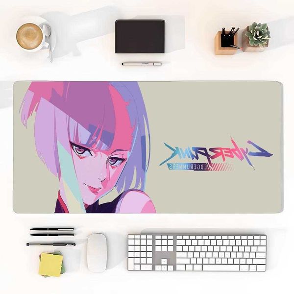 Edgerunners Cyberpunk Anime Mouse Pad Large Desk Mat Non - Slip PC Decoration Ideal for Gamers Anime Enthusiasts D260618