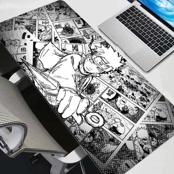 Pad Mouse Laptop Gaming Desk Mat Black And White Manga Mousepad Anime Office Computer Naruto Uzumaki Carpet Gamer Keyboard Pad D260618