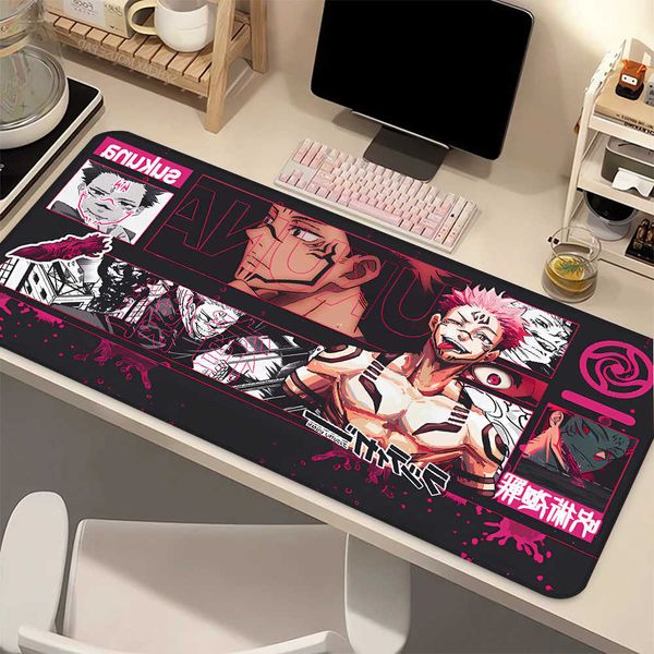 K-Kaisen J-Jujutsu Ryomen Sukuna Anime XXL Gaming Mouse Pad Desk Mat Non Slip Rubber Base Smooth Surface Laptop PC Accessories C260729