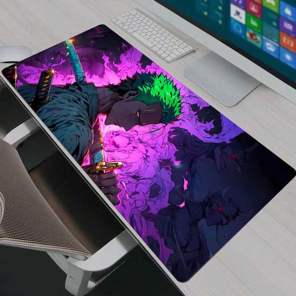 Pad Mouse Anime Gaming Accessories Mousepad Large Carpet Gamer PC Computer Keyboard Desk Mat Mausepad One Piece Zoro D260618