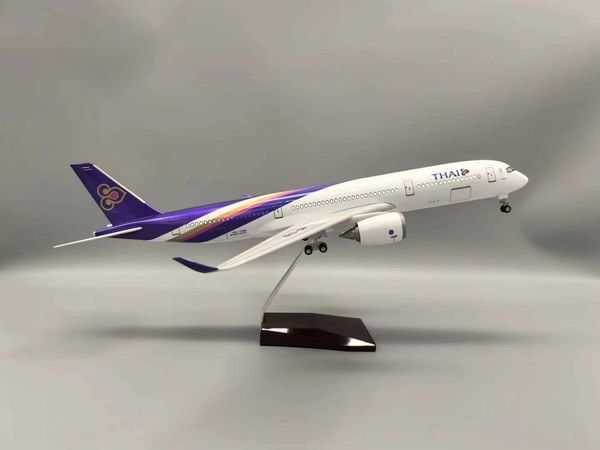 1/150 Scale 47cm A350 Thailand Thai Airways Diecast Model Airplane Resin Aircraft Toy Plane Display C260909