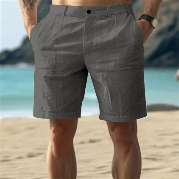 Stay Cool and Stylish: Men’s Breathable Cotton Linen Summer Shorts