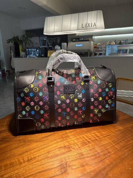 10A 55cm Leather designer men Duffel Bags Suitcases luggage Sport Outdoor Packs shoulder Travel messenger bag Totes Unisex handbags 45CM
