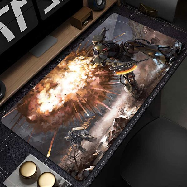 Mouse Large Pad Mechanical Warrior G-gundam Z-zaku II 90x40cm Office Desk Mats Gaming Accessories MousePads Laptop Keyboard Mat D260622
