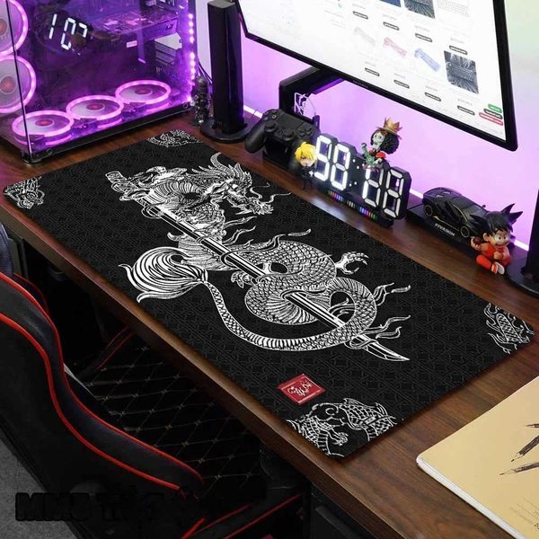 Dragon Japan Large Gaming Mousepad XXL Keyboard Gamer Mousemice Pad Speed Non-slip base Desk Mat Anime 900x400 Rubber Table Mats D260622