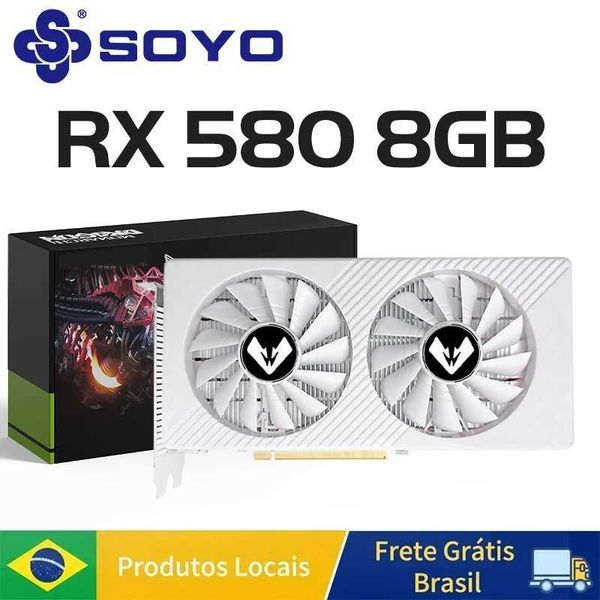 SOYO AMD Radeon RX580 8G Graphics Card GDDR5 Video Card HDMI DP DVI PCIE30x16 Gaming GPU RX 580 Cards Computer components L26