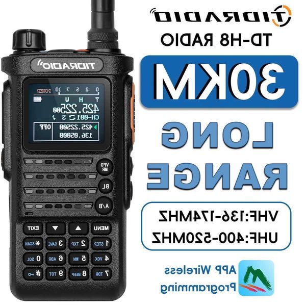 Gen 2nd TIDRADIO TD H8 10W Profession Walkie Talkie Long Range Emergency Radio Portable Two Way Radio Receiver HAM GMRSL26623