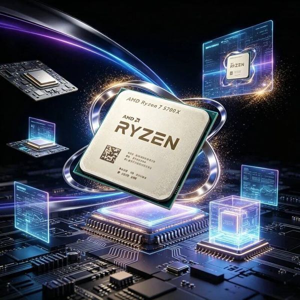 Hot-selling AMD Desktop Gaming CPU Ryzen 7 5700X R7 5700XAM4 Socket Without Package8 Core 16 Thread 46GHz