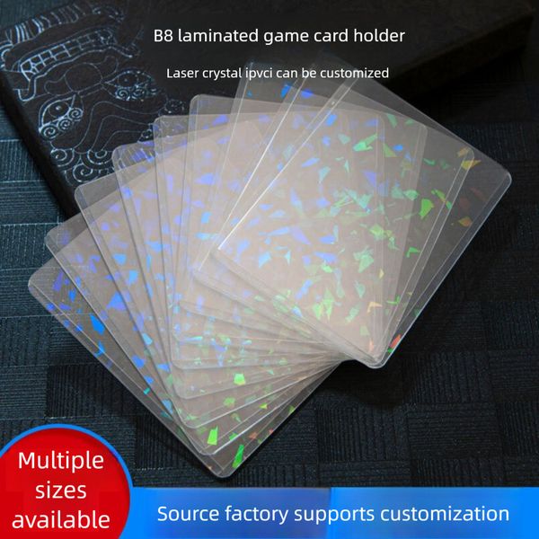 Laser Shimmer Film Heart-Shaped Game Sleeve Idol Photo PVC Hard Case Laminated Thickened Ultraman Card Protector