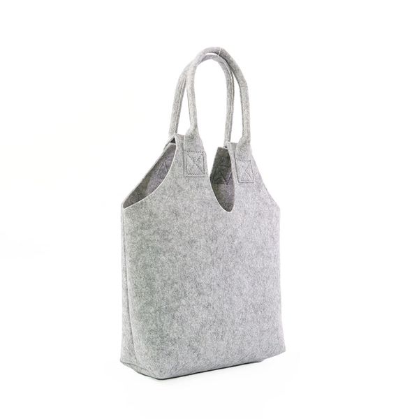 Minimalist Multicolor Felt Tote Bag Eco Friendly Everyday Shopping Bag
