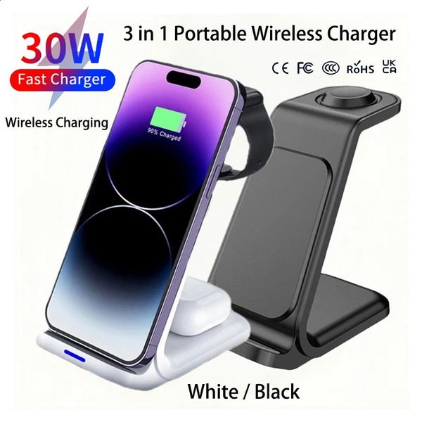 Desktop Universal Wireless Charger 2025 Innovative Products 3 in 1 Wireless Charger 30W Fast Charger for iPhone 260625
