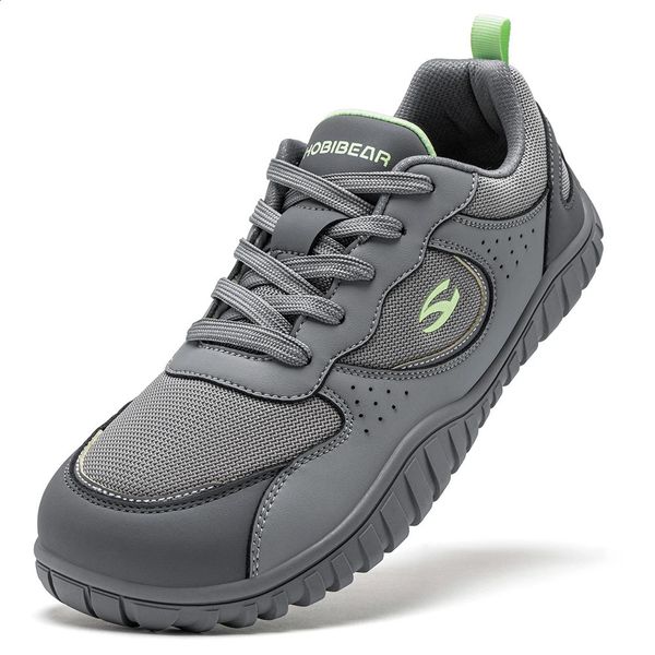 HOBIBEAR Unisex Wide Toe Sneakers Comfortable Walking Shoes Lace Up Outdoor Travel Breathable Running Sneakers 260626
