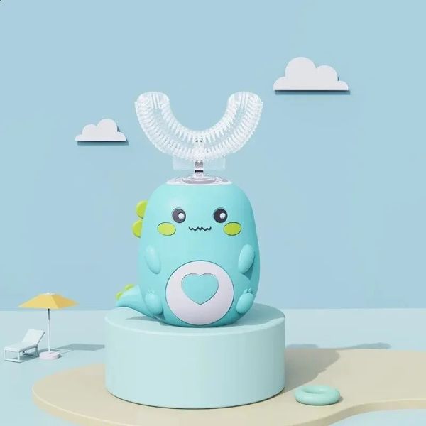ChildrenS Electric Toothbrush Food Grade Silicone Oral 360 Degree Automatic Usb Charging Smart UShaped 260626