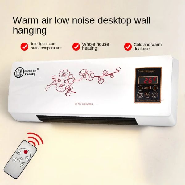 Wall Mounted Air Cooler Heater for Small Spaces Electric Fan