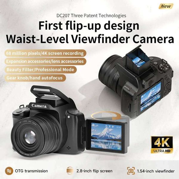 68MP Camera with 28X Digital Zoom 4K Video at 60 FPS 2.8 Inch LCD Flip Screen 180 Degree Rotation for Vloggers and Hobbyists J260630