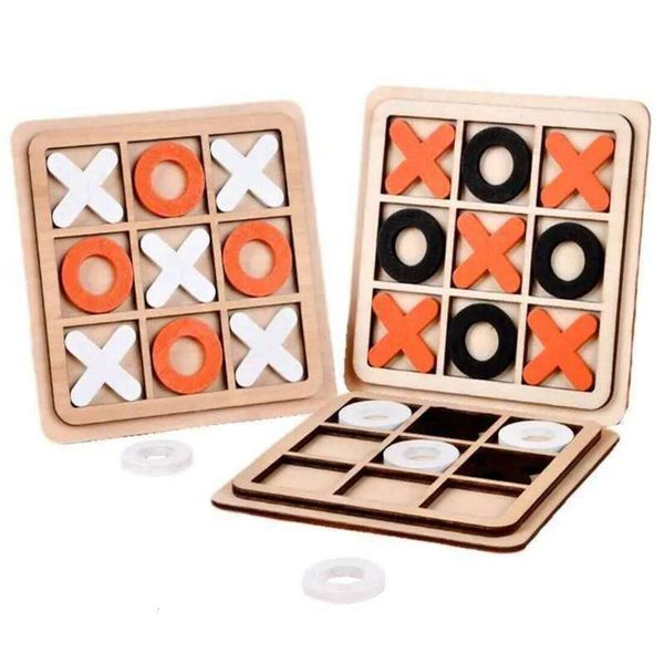 P2 2026 WO Halloween Montessori Chess Play Wooden Jigsaw Toy Game Interaction Puzzles Training Brain Learing Early Educational Toys For Children Kids Q260801 To