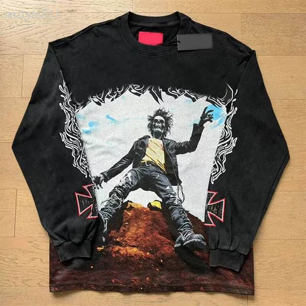Vintage Unisex Skull Graphic Long Sleeve Top