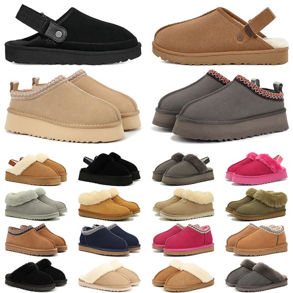 

designer slippers women classic ankle short snow boot triple black chestnut brown navy grey pink womens boots shoes luxury booties, Deep orange