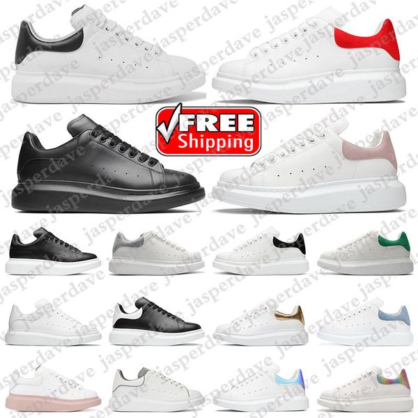 

Free Shipping designer casual shoes for men women platform Suede Leather Triple Black Green mens sneakers womens trainers sports outdoor, White