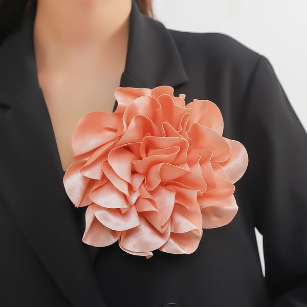 

Bridal Clothing Wedding Bouquet Handmade Rose Brooch Flower, Orange
