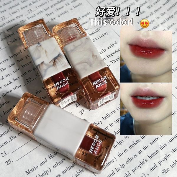 

Student-Friendly HERORANGE Mirror Glaze Waterproof Lipstick with Light Dew & Natural Whitening, Light grey