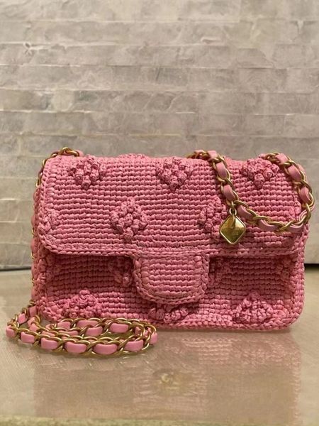 

10A Designer fashion new hand woven flap bag high-quality crossbody bagHigh quality designer shoulder exquisite craftsmanship Handmade weaving, Brown
