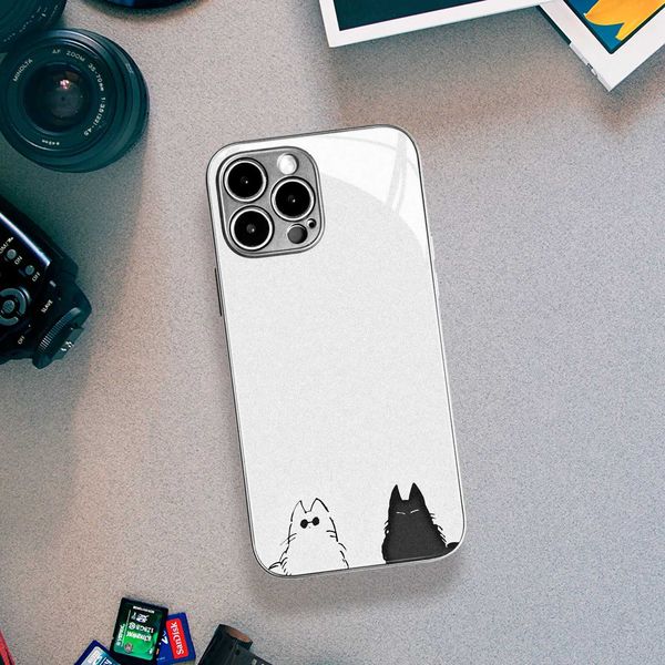 Geto and Gojo Silver Anime TPU tempered glass color phone case for iPhone Se3 7 8 15 Plus Xr X Xs 12 13 Mini 11 14 15 Pro Max M240902