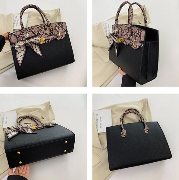 

Fashionable womens shoulder bag 6 colors classic elegant snake handbag small fresh bow ribbon backpack this year popular thickened leather handbag wholesale, Gray