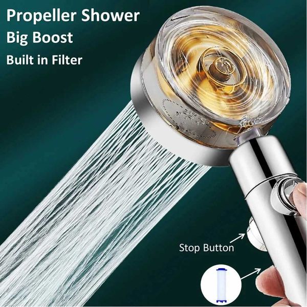

Shower Head with High-Pressure Rainfall, Built-in Fan Filter for Clean Water - CL240904